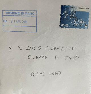 Fano - Lettera con minacce di morte inviata al sindaco Serfilippi